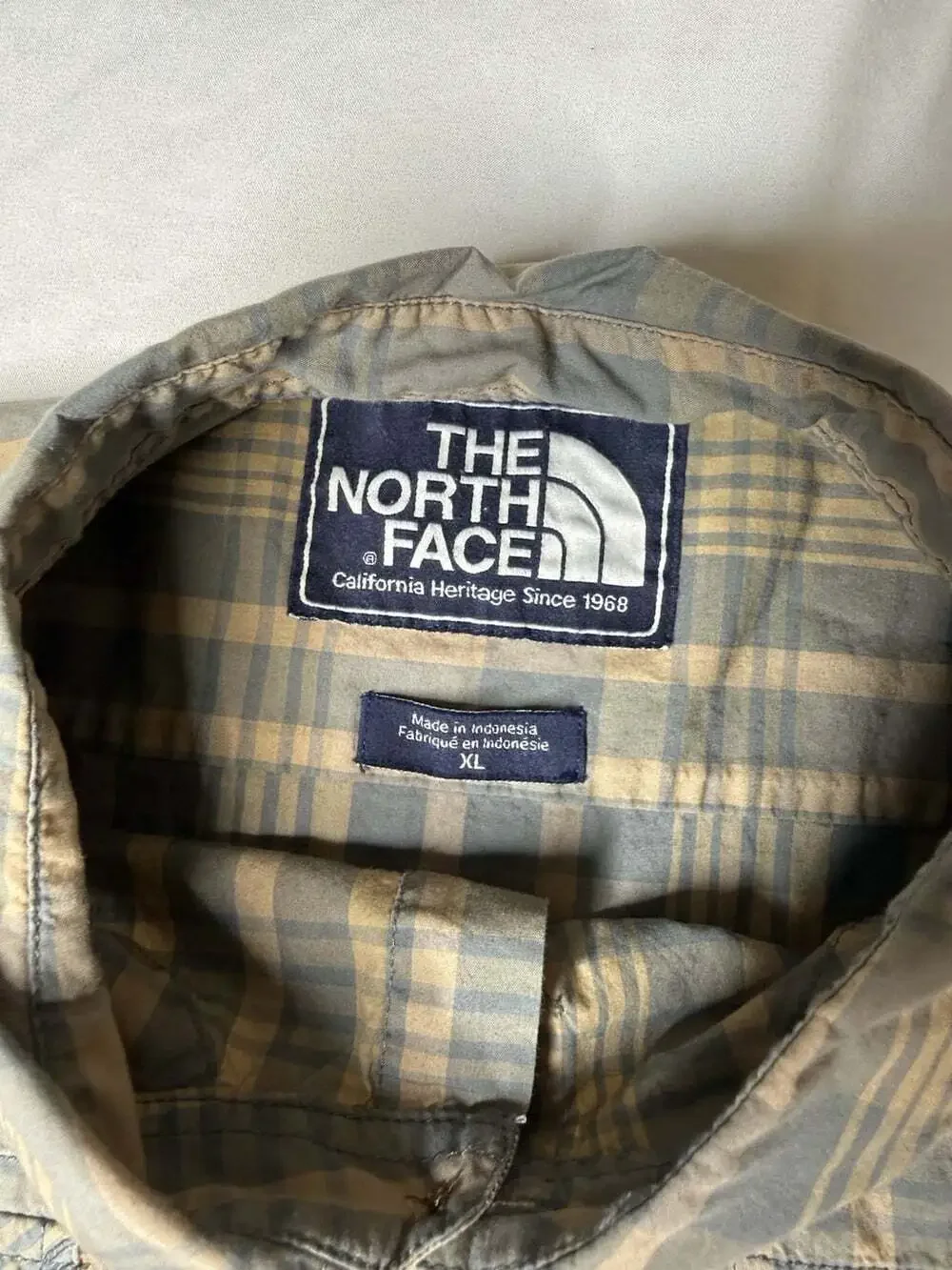 The North Face Green Shirt Button Down Short Sleeves Cotton Size XL